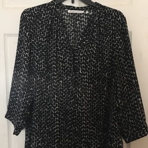 Violet+Claire Animal Print Blouse